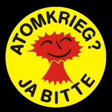 Atomkrieg - "Ja bitte" PVC Aufkleber 9,5 cm Waschstraßenfest