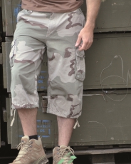 AIR COMBAT 3/4-PANTS PREWASH - Hose schwarz