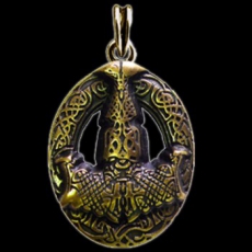 Mjölnir - Anhänger - altmessing