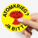 Atomkrieg - "Ja bitte" PVC Aufkleber 9,5 cm Waschstraßenfest