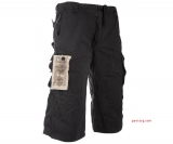 AIR COMBAT 3/4-PANTS PREWASH - Hose schwarz