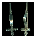 Wolfskreuz - Spange (Sterling Silber)