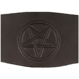 Lederarmband - Pentagramm (braun handarbeit)