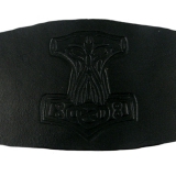 Lederarmband - Thor's Hammer (schwarz handarbeit)